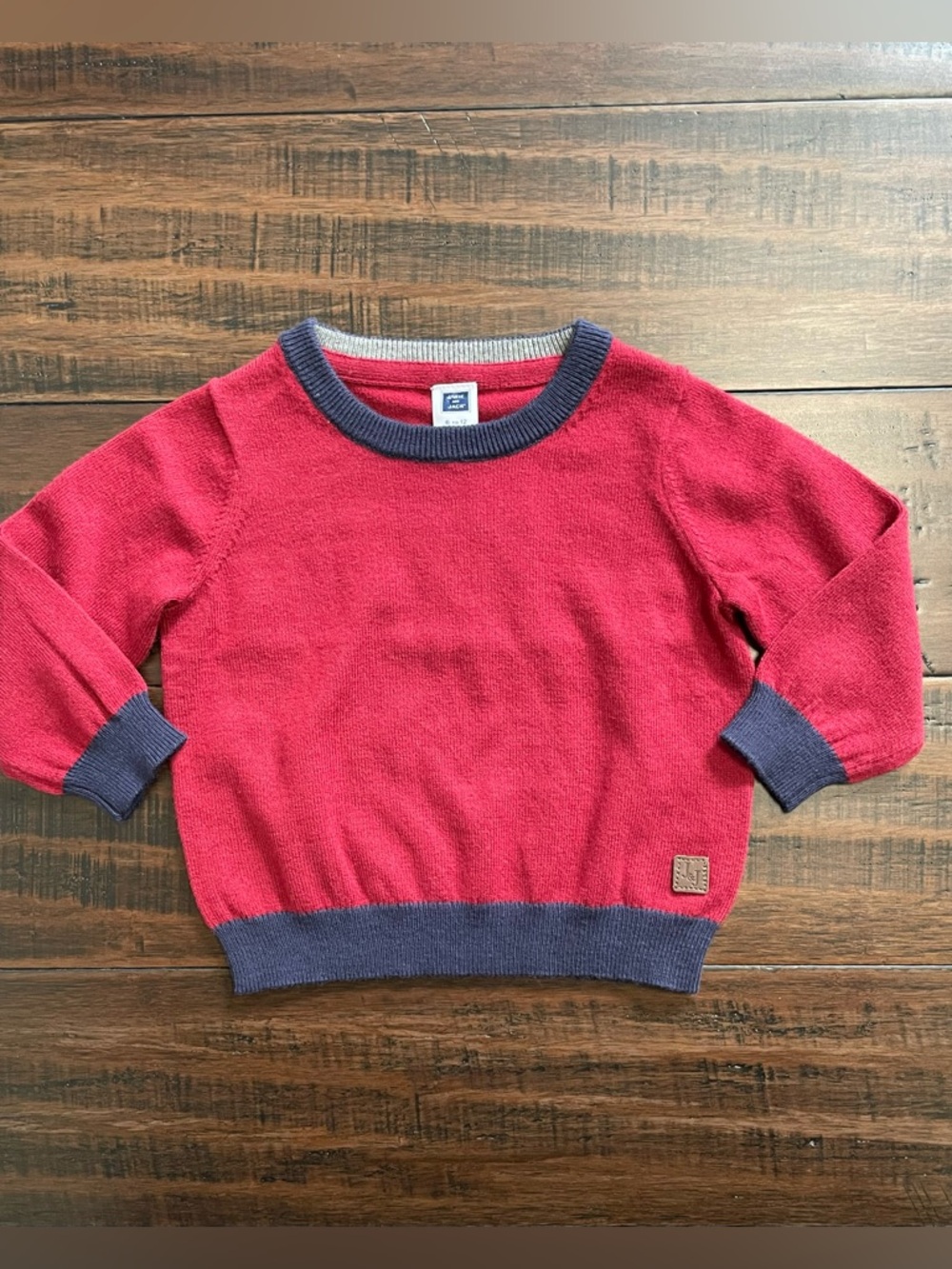 Janie and Jack Dark Red Cotton Knit Sweater NWT